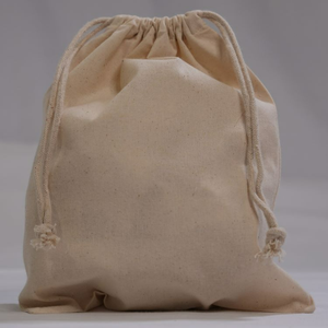 Bolsa con cordón de algodón ecológico con logotipo personalizado, bolsa pequeña reutilizable para almacenamiento, bolsa antipolvo, lona práctica de fácil transporte a la moda - Product Image 1
