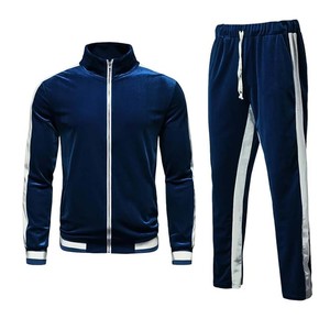Sweat à capuche teint uni 100% coton avec pantalon évasé à rayures survêtement sur mesure pour hommes, costume d'hiver en polaire pour hommes - Product Image 6