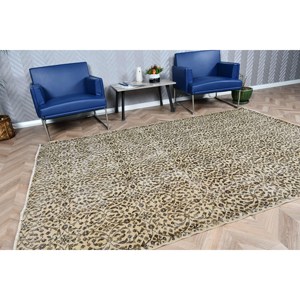 Tapis turc vintage 5,7x8,6 pi (175x263 cm), tapis persan brun - Product Image 3