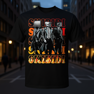 Camiseta Skibidi Toilet de Manga Corta con Cuello Redondo, Impresión Digital, Unisex para Adultos, Promocional - Product Image 3