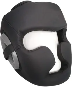 Protector de casco de boxeo y MMA de cuero profesional, protector de cabeza de Kick Boxing para entrenamiento de artes marciales, equipo ganador - Product Image 4