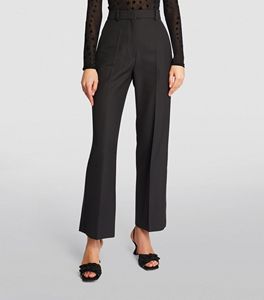 Ropa de calle para mujer, ropa personalizada de algodón a la moda, pierna ancha, Color gris, liso, en blanco, Pantalones rectos para mujer - Product Image 4