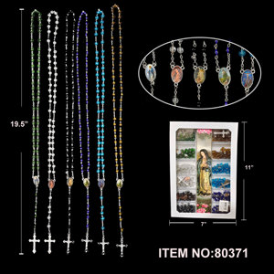 Braccialetto religioso con perline incrociate 600 pezzi assortimento 50DZ/CS - Product Image 1