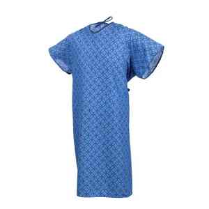 Ventes en gros de robes d'hôpital en polyester 100% tissé, longueur entière, pour hommes et femmes, robes de patient unies, toutes tailles, haute qualité - Product Image 1
