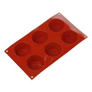 Moule à muffins en silicone, 6 cavités, diamètre 6,9 cm, compatible four et micro-ondes, passe au lave-vaisselle, outil de pâtisserie - Product Image 4