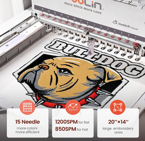 NUEVA Máquina de Bordar Industrial PO OLIN EOX de 15 Agujas, Área Grande de 20"x14" - Product Image 2