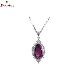 Vente en gros de pierres précieuses de couleur fines de haute qualité collier pendentif en argent sterling 925 améthyste multi-pierres précieuses - Product Image 1