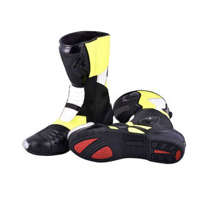 Botas de cuero genuino para motocicleta superventas, diseño plano impermeable de alta calidad, precio al por mayor del fabricante directo de invierno - Product Image 2