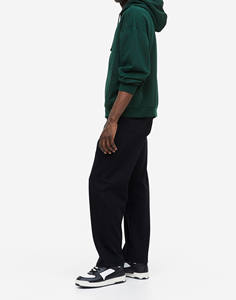 Style tendance à la mode et taille confortable fermeture à glissière unie à manches longues avec capuche et sweats à capuche assortis avec cordon de serrage - Product Image 4