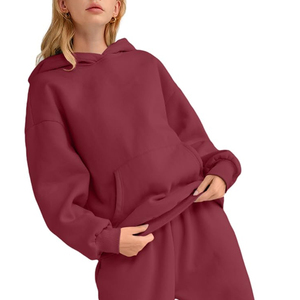 Sudadera con capucha extragrande de otoño 2025 para mujer, jersey básico de algodón 100% informal cómodo, sudadera de manga larga con logotipo frontal para invierno - Product Image 3