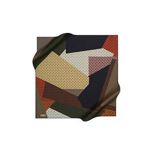 Beige Floral Pattern Summer Scarf Custom Polyester Square - Product Image 1