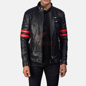 Chaqueta de Cuero para Hombre, Estilo Moderno, Cuello Alto, Piel de Vaca, Resistente al Viento e Impermeable, Superventas - Product Image 1