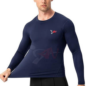 Nouveau rashguard pour homme à manches longues pour la natation, le surf, la salle de sport, l'entraînement, tissu extensible à séchage rapide - Product Image 4