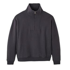 Algodón de alta calidad con logotipo personalizado de dos tonos de color bloqueado cuello vuelto media cremallera pulóver sudadera Jumper para hombres - Product Image 1