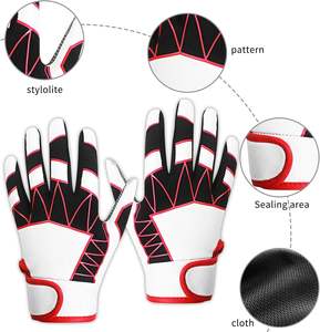 Gants de frappe de baseball et de softball de haute qualité pour les postes extérieurs, fabrication sur mesure, vente chaude, gants de sport en cuir - Product Image 4