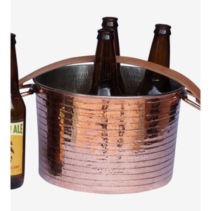 Pince à seau à glace de luxe moderne en acier inoxydable poli pour les parties de patio extérieur L'isolation à double paroi garde les boissons froides plus longtemps - Product Image 2