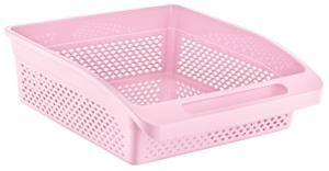 Large White Eco-Friendly PP <b>Plastic</b> Rattan Cabinet Organizer Basket Handle for Kitchen Fridge <b>Shelf</b> Storage Bin Containers Food - Product Image 5