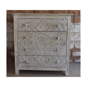 Bulk Wholesale Modern <b>Wood</b> 4 Carved Drawer <b>Chest</b> Cabinet Set for Living Park Application Manufactured Furniture Manufacturers Indore Collection - Product Image 4