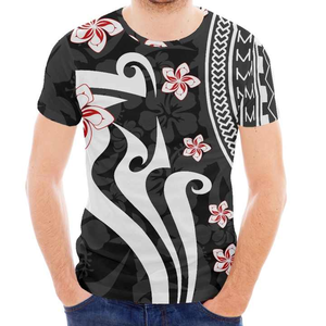 Venta caliente estilo polinesio personalizado Vintage ropa casual único tamaño grande hombres camisetas - Product Image 5