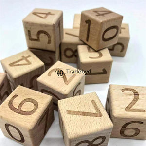 ลูกเต๋าเกม 7 ชิ้น ทำจากไม้ขึ้นรูปทรงหลายเหลี่ยม ทนทาน เป็นมิตรกับสิ่งแวดล้อม สำหรับเกม RPG และนักสะสม Tradebyd - Product Image 1