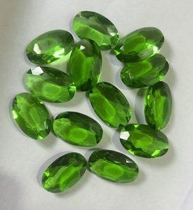 Verre doublet de péridot naturel, facetté des deux côtés, coupe mixte, personnalisé, qualité AAA, certifié par un tiers, pour la fabrication de bijoux, prix par - Product Image 4