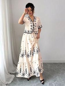 ชุดเซ็ต 2 ชิ้น ผ้าชีฟองผสมคอตตอน 100% สไตล์ลำลอง ลายเรียบ สำหรับฤดูร้อน - Product Image 6