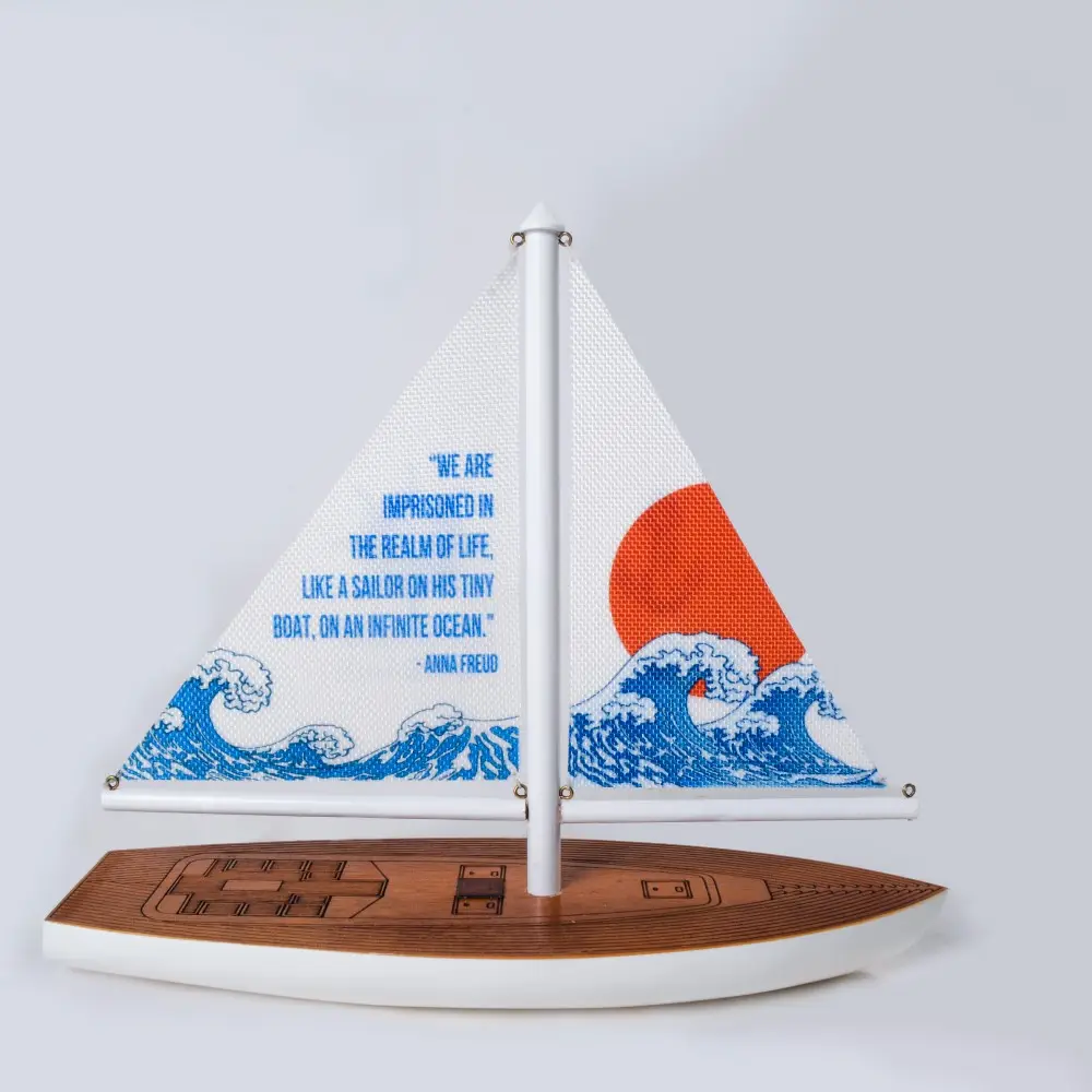Souvenir Ship 25 cm Handcrafted Wooden Replica with Display Stand, Collectible, Decor, Gift, Wholesale