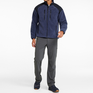 Dernière veste polaire unisexe personnalisée toutes saisons, à fermeture éclair intégrale, mi-lourde, en polyester recyclé, avec superpositions imperméables, col montant, pour l'extérieur - Product Image 5