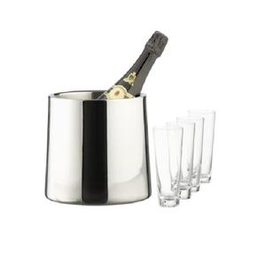 Haute vente moderne métal refroidisseur de vin baignoire en acier inoxydable poli élégant fini parfait pour et boisson de table - Product Image 2