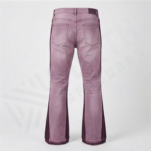 Men's Distress Hole Flare Fit Man <b>Trouser</b> White Blue <b>Denim</b> Sweatpants Custom Plus Size Men's Jeans Customized Color - Product Image 2