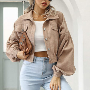 Automne hiver femmes décontracté à manches longues Denim veste coton remplissage dernier Style Logo personnalisé bouton respirant tricoté - Product Image 4