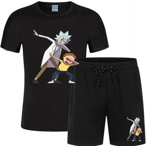 Camiseta lisa personalizada de dos piezas para hombre, chándal corto deportivo informal, conjunto corto de verano - Product Image 3