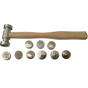 Marteau texturé de haute qualité avec 9 têtes remplaçables, utilisé pour la fabrication de bijoux, vente en gros, prix le plus bas, meilleur produit - Product Image 1