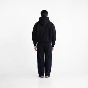 MOVATEXTILES-Sudadera con capucha y cremallera completa para hombre, con logotipo personalizado, hombro caído, hecha en Pakistán, 100% - Product Image 3