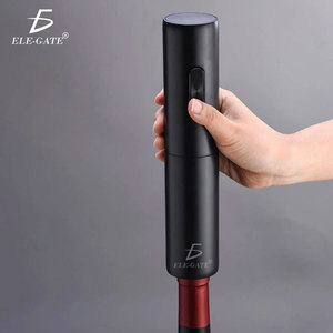 Cavatappi Elettrico Automatico Personalizzabile con Logo, Apribottiglie in Acciaio Inox con Tagliacapsule in Pelle per Vino Rosso, Ideale per Promozioni - Product Image 1