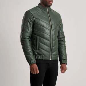 เสื้อแจ็คเก็ตพัฟเฟอร์หนังแกะแท้แบบกลับด้านได้ รุ่น Travis Green Luxury กันน้ำ ซิปปิด ปักลายเทคนิคสุดเท่ สไตล์สตรีทแวร์ สำหรับฤดูหนาว - Product Image 2
