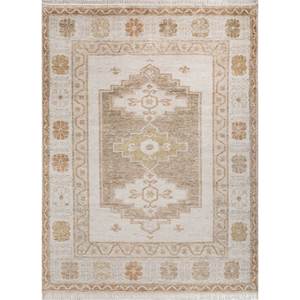 Thyme Ivory Kilim Style Hand Knotted Wool Rugs Medallion <b>Hallway</b> Rectangle Living Room Carpet AKWT-1083 for Home Decorations - Product Image 1