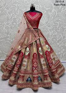 Designer Perfect Bridal Wear Lehenga Choli Avec Deux Dupatta - Product Image 5