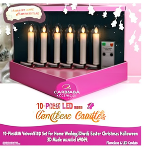 Juego de velas LED 10 piezas con clip y control remoto 69039 - Product Image 3