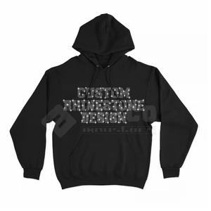Trendy Polyester/Cotton Blended Fleece <b>Rhinestone</b> <b>Hoodies</b> for Men Regular Fit Winter Street Look - Product Image 1