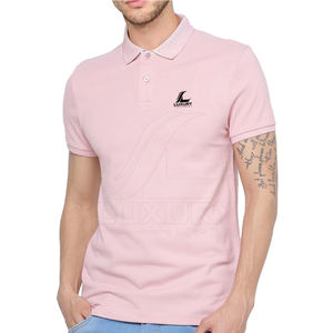 2025 logotipo personalizado ligero para hombres para camisetas de polo patrón sólido tejido de punto precio al por mayor - Product Image 2