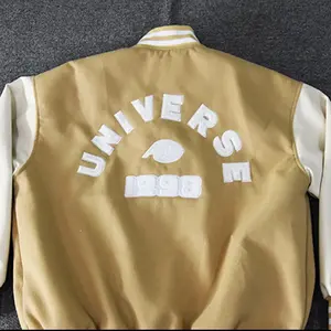 Veste décontractée unisexe vente en gros personnalisé Letterman coton polyester vêtements chauds vestes universitaires - Product Image 3