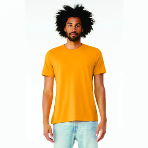 T-shirt à col rond pour hommes, couleur unie, respirant, coupe ample, vêtements de fitness décontractés, prix - Product Image 1