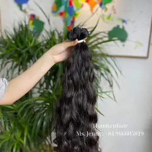 2024 Hot Items Natuurlijke Golvende Maagdelijke Menselijk Haar Rauwe Haarbundels Klaar Om Inslag Hair Extensions Te Verzenden