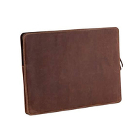 Pochette universelle pour ordinateur portable, sacoche à fermeture éclair, en cuir véritable, de haute qualité, vente en gros, pièces