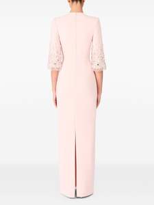 V-Neck Full Sleeves Maxi Dress Elegant A-Line Silhouette for Weddings <b>Proms</b> <b>Parties</b> Evening Gatherings Anti-Static Breathable - Product Image 6