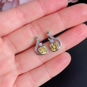 Vitality <b>Citrine</b> Stud <b>Earrings</b> Sterling Silver <b>Earrings</b> High Quality Gemstone Jewellery November Birthstone Yoga Gift - Product Image 4