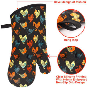 Gants de cuisson en silicone résistants pour une utilisation en cuisine à haute température, dotés d'une texture antidérapante, d'une ajustement flexible et d'une durabilité alimentaire - Product Image 5