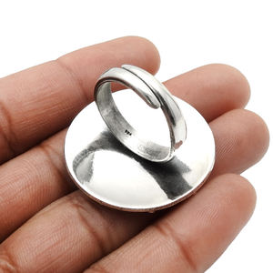 เครื่องประดับที่ทำด้วยมือของชาวอินเดีย925แข็งเงินสเตอร์ลิงออกซิไดซ์ดีไซน์ไม่ซ้ำใครแหวนดูวินเทจสำหรับซัพพลายเออร์จำนวนมากของเธอ - Product Image 5