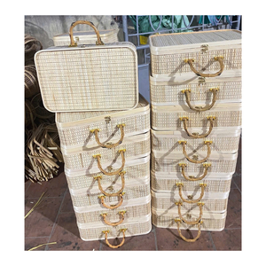 Caja Hexagonal de Bambú Tejido de Primera Calidad para Exhibición de Alimentos Secos y Decoración Festiva Tradicional Vietnamita - Product Image 3